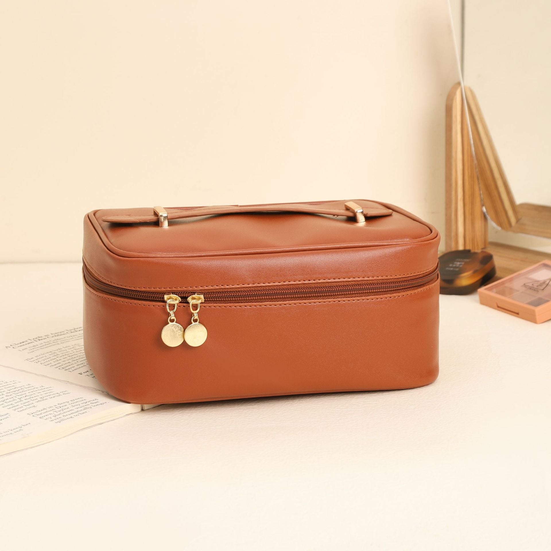 Handle-top Cosmetic Bag