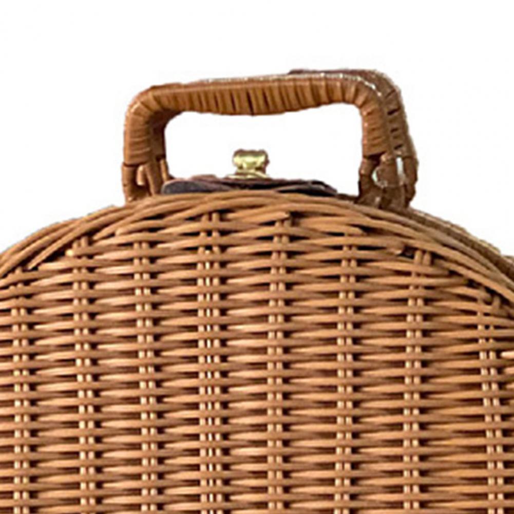 Woven Rattan Suitcase