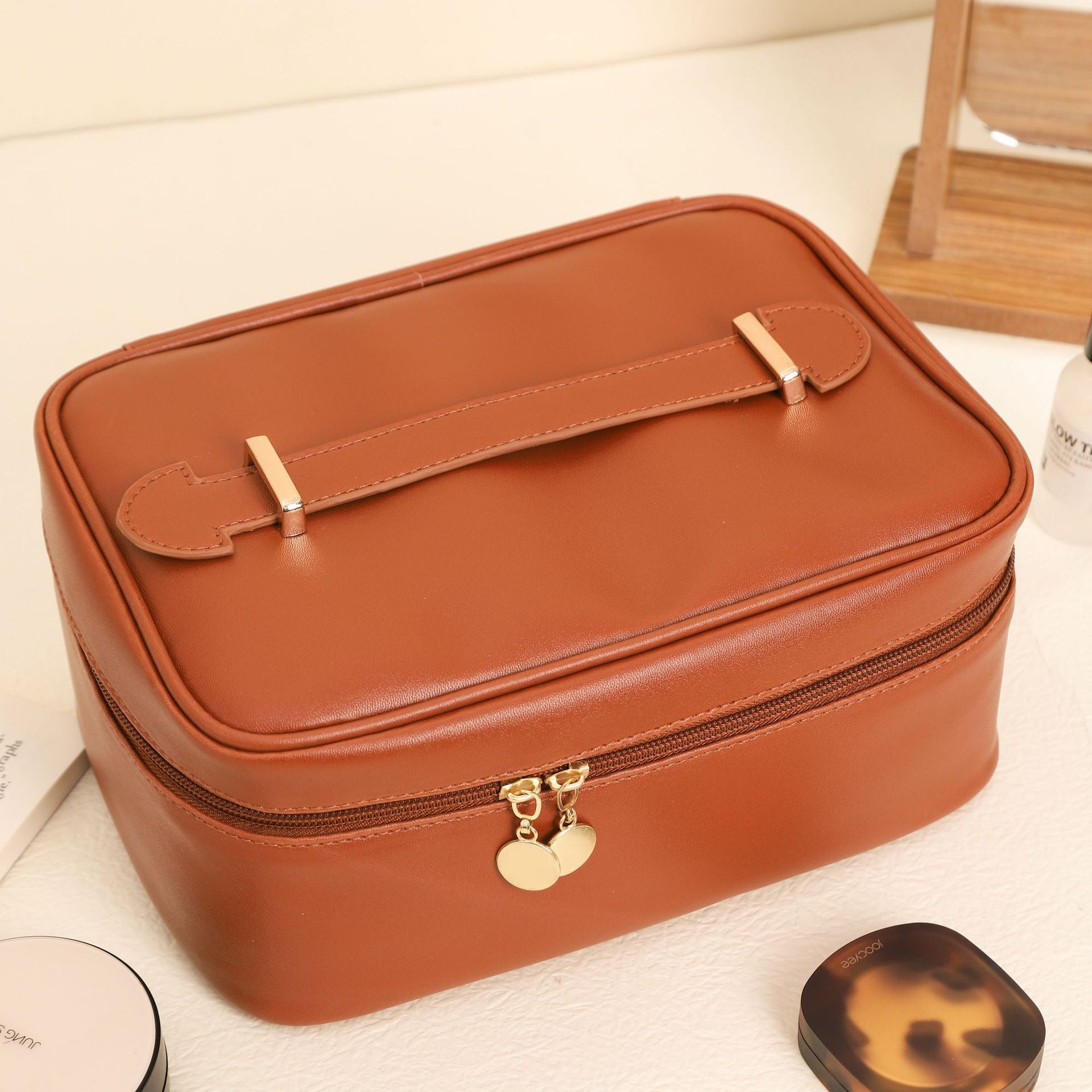 Handle-top Cosmetic Bag